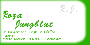roza jungblut business card